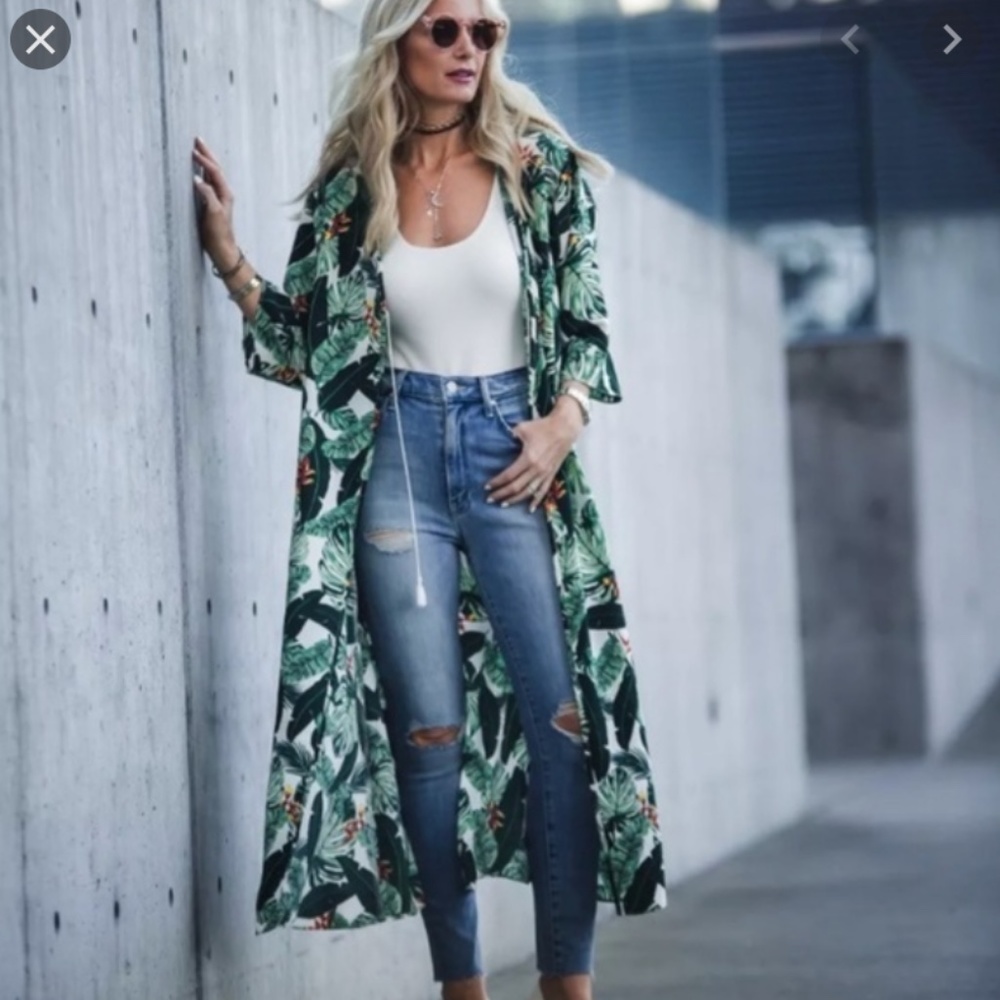 Rachel Zoe Tropical Leaf Swim Coverup